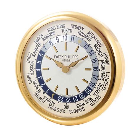 patek philippe world time wall clock p228|PATEK PHILIPPE. A BRASS WORLD TIME WALL CLOCK.